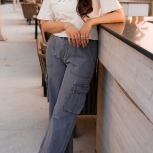 Grey Cargo Jeans