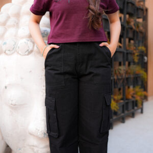 Black Cargo Jeans