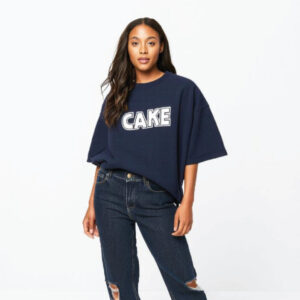 Black Cake Super Cropped Oversized T-shirt