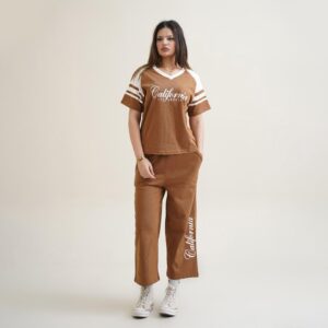 Boxy Fit V-Neck Co-Ord Set