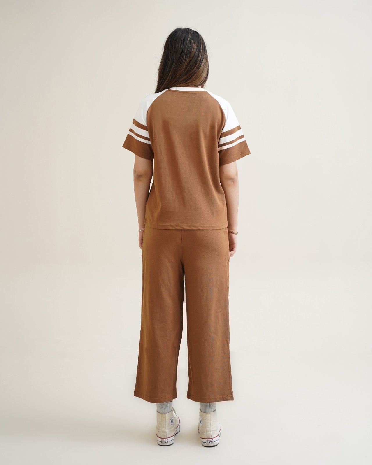 Boxy Fit V-Neck Co-Ord Set
